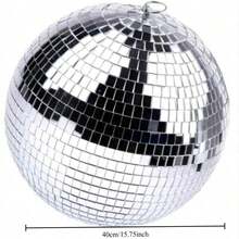 1Pc Halloween Holiday Decor Ball Disco Mirror Ball Multi-Size Cool And Fun Silver Hanging Party Disco Ball - Large Party Decoration Party Design Mirror Ball Hanging Disco Lighting Ball Suitable For DJ Clubs, Stage Bars, Parties, Weddings, Holiday Decorations Disco Ball