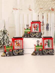 1PC Christmas Train Decorative Light - LED Candle Effect Tabletop Ornament For Xmas Home & Party Ambience - Multicolor - View 5