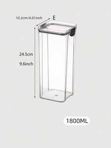 Tarros herméticos de 460ml-1800ml, botes de plástico transparentes para almacenar granos, cereales, aperitivos y hojas de té