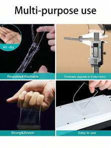 1 Stück hochviskoser Nano-Klebeband, Gegenstände ohne Spuren und ohne Beschädigung der Wände anbringen, mit starkem Klebstoff, stabiler als Haken, waschbares doppelseitiges Klebeband, wiederverwendbares wasserfestes Klebeband für vielfältige Anwendungen, für abnehmbare Artikel - waschbares starkes Klebeband für Badezimmerdekoration, Badezimmerdekoration und -accessoires, Geburtstagsdekorationen, Weihnachtsdekorationen, Raumdekoration, Weihnachtsdekorationen für Zuhause, Heimdekoration - Verschiedenfarbig - Übersicht 11