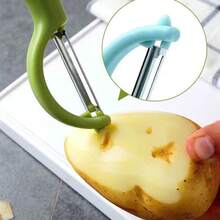 1PCS Stainless Steel Double-Sided Peeler Kitchen Tool Peeler Fruit Knife Household Apple Potato Peeler Melon Planer