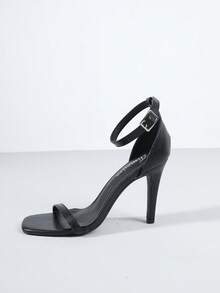 Timesize Giày cao gót đen cho nữ, Giày dự tiệc cưới công sở trang trọng, Giày cao gót siêu mỏng, Hàng mới về - màu đen - Xem 7