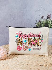 Neue tragbare Aufbewahrungstasche - Mini Kosmetiktasche, Kulturbeutel, Erste-Hilfe-Set, Reiseaccessoires, tragbare Reise-Kulturtasche mit Reißverschluss, Strand-Kulturtasche, bedruckte Aufbewahrungstasche, Datenkabel-Aufbewahrungstasche, der Luftfahrtstandard-konformen Kosmetiktasche; kann Medikamente, Erste-Hilfe-Artikel usw. aufbewahren.