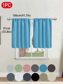 1 件纯色遮光短窗帘适用于房车、双层床和小窗户 - 100% 涤纶现代窗帘，适用于客厅、咖啡厅、厨房装饰 - 彩色 - 查看 43