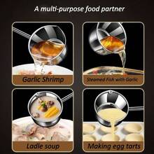 多功能316不锈钢长柄油勺，小锅家用沥油勺，食用油锅汤勺 - 彩色 - 查看 4