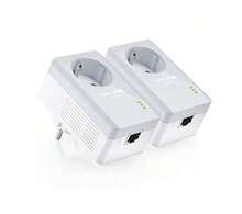TP-Link TL-PA4010PKIT 500Mbps 奈米電力線乙太網路轉接器套件，交流電直通，HomePlug AV，雙包裝，支援多 IP - 白色 - 查看 1