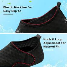 Scurtain Barefoot Water Shoes For Women Men Beach Swim Aqua Socks Summer Quick-Dry Sandals Slippers - 黑色的 - 查看 3