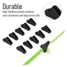 Ultra-Light Tent Rope Tensioner, Suitable For Outdoor Camping Hiking Tent Canopy Sun Shelter (Black, Fits 1-2.5mm Tent Ropes) - Black - View 7