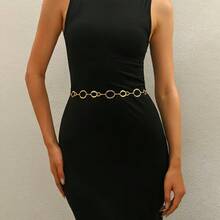 سلسلة الخصر، سلسلة الجسم، حزام الخصر، مجوهرات الجسم - فضي - مشاهدة 3