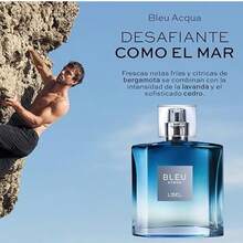 Perfume Bleu Acqua de L'Bel para Caballero 100 ml - Fragancia Masculina Refrescante y Elegante con Notas Acuáticas, Cítricas y Amaderadas, Ideal para el Hombre Moderno, Auténtico y Dinámico, Aroma de Larga Duración, Perfecto para Uso Diario o Eventos Especiales, Estilo Natural y Sofisticado, Presentación Atractiva y Versátil, Excelente Opción para Regalo o Colección - Neblina azul - Ver 5