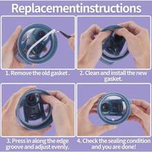 5PCS Shaker Bottle Gasket Replacement For  Seal Replacement Gasket Parts Compatible With BlenderBottle Strada Stainless Steel Shaker Cup Flip - trắng - Xem 6