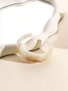 1pc Women's Fashion Open Bangle Bracelet, New Personalized Candy Color Resin Bracelet Jewelry Gift, Suitable For Women, Students, Girls For Daily Matching, Party, Banquet, Travel