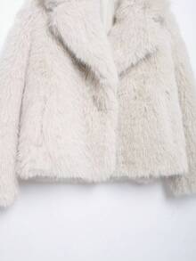 SHIBASHAN Winter Women Fashion Lapel Faux Fur Jackets With Pocketshttps://Img.Ltwebstatic.Com/V4/J/Spmp/2025/10/15/54/1760492123bcbc50faff5c64aaa2f215a6bc546639.Jpg Elegant Long Sleeve Warm Fluffy Coat - Beige - View 7