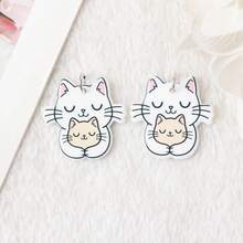 5/10 Stücke süße Cartoon Donut & Katze Anhänger, geeignet für DIY Schmuckherstellung, Halskette, Armband, Ohrringe, Tasche, Schlüsselanhänger, Reißverschluss Dekoration