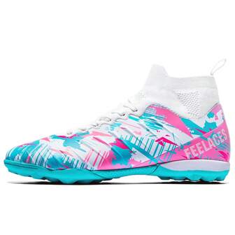 男式足球鞋 中大童高帮钉鞋 青少年专业训练草坪室内外运动鞋