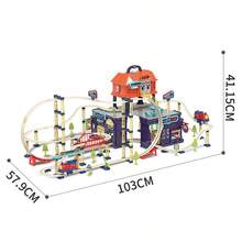 City Adventure Track Toy Set, Transformable Train & Car, Educational Electric Toy Car, Children's Birthday Gift