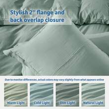 Soft Prewashed California King Duvet Cover Set, 3 Piece, Zipper Closure, 104x98 Inches Duvet Cover And 2 Pillow Shams - No Comforter,  In 2025 - 鼠尾草綠(無被子) - 查看 7