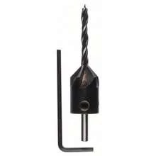 Bosch 2 608 596 391 - Foret à bois hélicoïdal avec fraise (4 mm) - Noir et Blanc - Voir 2