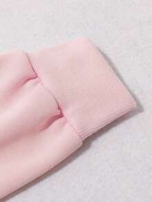 1pc Tween Girl Tween Girl Warm Thick Thermal Lining Capybara Hooded Sweatshirt, Student Children Autumn/Winter Long Sleeve Top - Pink - View 3