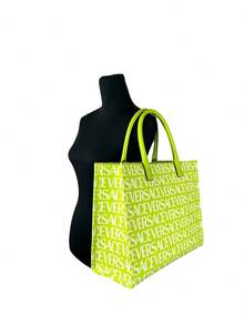 Versace Medusa Large Canvas Large Tote Bag - 青檸色 - 查看 2