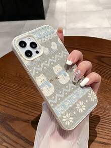 1pc New Winter Limited Edition Fashionable Cartoon Snowman Textured Waterproof Shockproof Soft Silicone Phone Case Cover Compatible With Iphone 17/17 Air/17 Pro/17 Pro Max, 16/16 Plus/16 Pro/16 Pro Max, 15/15 Plus/15 Pro/15 Pro Max, 14/14 Plus/14 Pro/14 Pro Max, 13/13 Pro/13 Pro Max, 12/12 Pro/12 Pro Max, 11/11 Pro/11 Pro Max - Multicolor - View 3