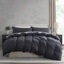 Soft Prewashed California King Duvet Cover Set, 3 Piece, Zipper Closure, 104x98 Inches Duvet Cover And 2 Pillow Shams - No Comforter,  In 2025 - 深灰色(無被子) - 查看 10