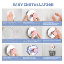 Suction Cup Hooks For Shower No-Drill Bathroom Hooks For Towels, Robes, Loofah Mountable On Bathroom Walls, Kitchen, Glass, Mirrors, Tile And Smooth,Non-Porous Surfaces - Multicolor - View 7