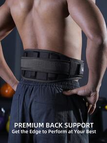 VBOSI 1 Piece Adjustable Premium Weightlifting Belt – Waist Support For Deadlifts, Strength Training & Functional Fitness – Unisex For Men & Women - 黑色 - 查看 6