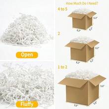 5oz White Crinkle Cut Paper Shred Filler Gift Boxes Baskets Bags Filling Grass Confetti Stuffing For Halloween Bridesmaid Engagement Birthday Wedding - White - View 3