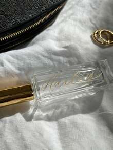 Customization Personalized Engraved Perfume Bottle, Customizable Text, Thick Square Glass Perfume Bottle, Portable Travel Size Empty Bottle, Sample Perfume Bottle, Mother Of The Bride, Bridal Party Gift, Bridesmaid Gift, Bridesmaid Proposal, Personalized Perfume,Multi-Functional,Ornamental,Letter,Exquisite,Stylish,Vintage,Unique,Customized, - 15ml - View 5