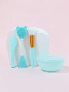 Set di strumenti per la cura della maschera facciale da 4/7/11 pezzi, pennello in silicone, set ciotola per maschera, pennello per maschera, pennello per maschera in setole morbide in silicone per il viso, strumenti per maschera da salone di bellezza, fascia, set completo, flacone spray, scatola di stoccaggio, spugna per pulizia del viso, cucchiaio dosatore, bastoncino per mescolare