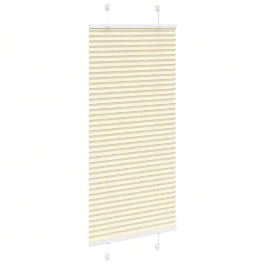 Tenda plissettata color crema 65x150 cm larghezza tessuto 64,4 cm poliestere - Albicocca - Visualizzare 1