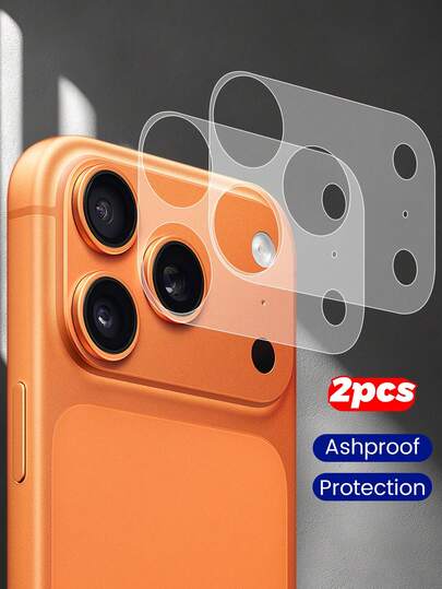 2pcs Matte Lens Film For IPhone 17 Pro Max/17 Pro/17 Air, Phone Accessories, Minimalist Design, Transparent Thin Film, Durable, Protective Layer, Camera Lens, Scratch-Resistant, Won't Affect Phone Case