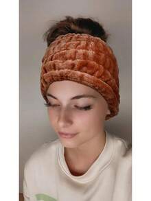 Extra Wide Skincare Headbands For Women Microfiber Skin Care Headband For Washing Face Makeup Hairband Fuzzy Wide Elastic Spa Bandhalloween - 粉色 - 查看 11