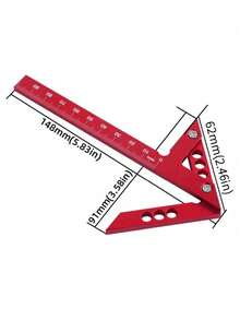 木工中心划线工具 中心划线尺 多功能划线规 圆棒方木中心划线工具 铝合金角度尺 中心尺 - 彩色 - 查看 4