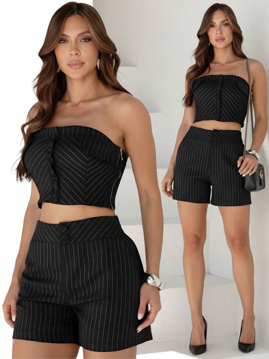 DIVINE CAT Women Two-Piece Outfits - màu đen - Xem 1