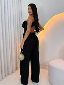 MACACÃO FEMININO TECIDO SENSORIAL COSTAS MEIO NUA COM AMARRAÇÃO - LANÇAMENTO