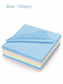 10/100片装超细纤维清洁布，多种颜色可选，适用于眼镜、相机、珠宝、智能手机等，柔软厚实，无异味，多用途。 - 彩色 - 查看 16