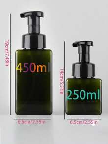 1 pieza Dispensador de jabón de manos espumoso para encimera, botella vacía rellenable para limpiador facial, champú, gel de ducha, accesorios de baño, botella transparente con bomba para espuma de baño, detergente para la ropa, dispensador de champú, loción de baño y jabón de manos, decoración de otoño para el baño del hogar, de vuelta a la escuela