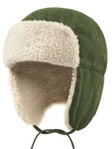 1PC Toddler Kids Solid Thermal Lined Ear Flaps Warm Trapper Hat Sporty Outdoor Winter - 1PC - View 16