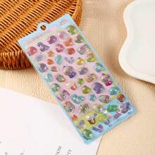 Adesivos Fofos em Relevo 3D, Adesivos de Cristal Sólido, Decalques de Adesivos Fofos, Adequados para Capas de Celular DIY