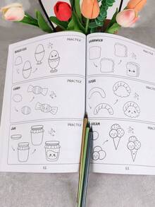 2pcs How To Draw Anything For Art Lovers, Girl Moments, Cat Moments Coloring Books, Designed For Adults And Teens, Suitable For Back To School, Birthday, Anniversary, Halloween And Other Holiday Parties, A Great Way To Relax