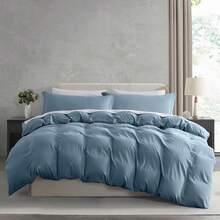 Soft Prewashed California King Duvet Cover Set, 3 Piece, Zipper Closure, 104x98 Inches Duvet Cover And 2 Pillow Shams - No Comforter,  In 2025 - 石藍色(無被子) - 查看 10