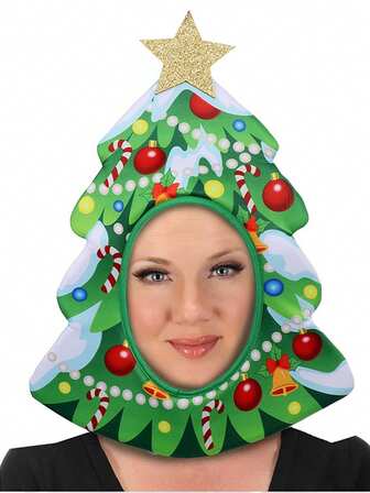 1pc Christmas Decoration Hat Festival Cosplay Dress Up Prop Headwear Christmas Hat Party Perform Prop Christmas Old People Hat