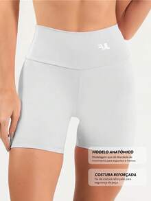 Women's Premium Suplex Gym Shorts - Zero Transparency - Compression And Shaping Fabric For Training, Running, And Yoga - 白色 - 查看 6