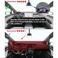 Glass Roof Sun Shade For Tesla Model X 2022-2025, Premium Soft Suede Falcon Wing Heat Insulating Anti-UV Sunshade - Model X 擋風玻璃遮陽板 - 查看 7
