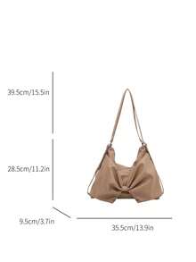 Bolso de mano con decoración de lazo para mujer, de gran capacidad, elegante, para ir y venir, bolso de hombro, casual, de moda, versátil, bolso de sobaco