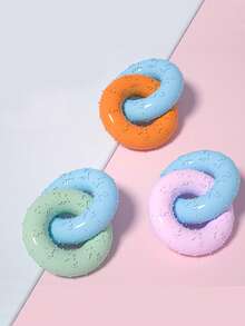 New Pet Toy, Dog Toy, Durable Chew Toy, Self-Entertaining Interesting Teething Dual Ring Small Dog Toy - Multicolor - View 2