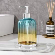 Light Luxury Lotion Hand Soap Bottle, Push-Type Soap Bottle, Bathroom Shampoo Shower Gel Dispensing Bottle, Refillable Plastic Empty Bottle, Suitable For Bathroom, Countertop, Kitchen, Laundry Room - Multicolor - View 12