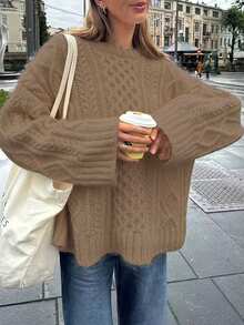 Women Sweaters - Chocolate Brown - View 1